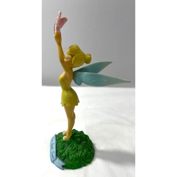 RARE Disney Tinker Bell Fairy Figurine With Butterfly Wings & "Let Your Heart So - Picture 6 of 7